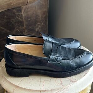 Genuine Italian Leather Loafer in Black